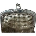 Whiting & Davis Vtg 1940s  Gold Mesh Finger Purse Clutch Coin Holder Kisslock US Photo 1