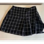 BCBGeneration NEW Side Pleat Grid Tweed Skirt Size 4 Dark Academia Plaid Photo 1