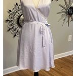 Aritzia Wilfred Mademoiselle Dress Ice Lavender Satin Wrap S Purple Photo 4