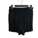 ZARA Pleated Black Flowy Stretchy Shorts Photo 2
