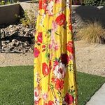 Privacy Please  size small yellow floral maxi Photo 4