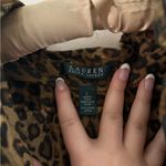 Ralph Lauren  gorgeous leopard button up top size L Photo 2