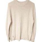 Lululemon  Size 8 Cream Merino Wool-Blend Ribbed Crewneck Sweater Photo 1