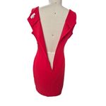 Calvin Klein NWT Poly/Spandex Cherry Red Bodycon Sheath Dress Sz 14 Photo 3