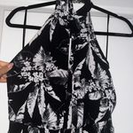 Black Swallow  Red White Flower Romper Photo 2