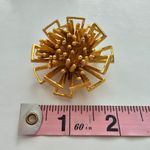 Van S Authentics Gold Tone Textured Metal 3D Space Age Jewelry Pin Brooch Photo 4