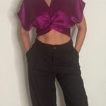 ZARA  Purple Jewel Satin Crop Top Photo 3