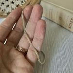 Vintage Silver Tone Herringbone Bracelet “Liliya” Costume Jewelry Minimalist Photo 4