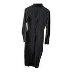 ZARA Woman Black Crinkle High Neck Midi Dress XS Limited Edition Photo 2