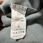 Talia Benson Dress Large 100% Slub Linen Lagenlook Minimalist Made In Italy Gray Photo 7