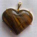 Tiger’s Eye Pendant Gold Photo 0