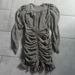 ZARA  Black and White Ruched Mini Dress Photo 3