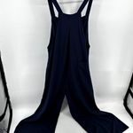 Halara  Adjustable Strap Button Multiple Pockets Waffle Overalls Blue XL NWT Photo 3