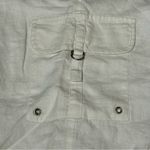 JM Collection White Linen Lined Pants Drawstring Cargo Comfy Airy Summer Resortware Vacation Photo 2