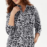 Tommy Bahama  Aruba Desert Cat Full-Zip Leopard Cheetah Sweatshirt‎ Jacket Small Photo 0