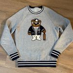Ralph Lauren  purple label polo bear with baseball bat grey sweatshirt Photo 0