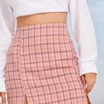 SheIn Plaid Pink Skirt Photo 0