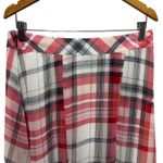 Tommy Hilfiger Womens Plaid Handkerchief Hem Midi Skirt 8 Red Nautical Preppy Photo 3