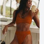 Free People NWOT  Beach Swim Bikini Bottom free-est Honey Ginger Photo 1