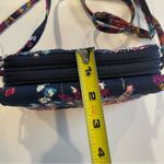 Vera Bradley Bear Bradley Crossbody RFID Insert Midnight Wildflower Navy Blue Double Zip Snap Photo 3