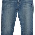 Lucky Brand  Sienna Boyfriend Jeans 4/27 Light Wash Embroidered Raw Hem Denim Photo 3