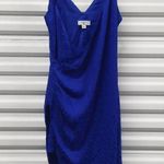 Cushnie Womens Dress Size 10 Blue Faux Wrap V Photo 3