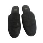 Eileen Fisher Earth Dion Suede Leather Mule Loafer Slides Slip On Solid Black Photo 3