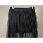 Mossimo Supply Co Skirt Womens Medium Black Tulle Mesh Overlay Long A Photo 1