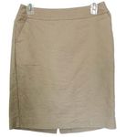 Merona  Tan Khaki Business Pencil Stretch Suit Skirt Pockets Size 2 Photo 0