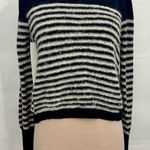 Free People  Black and White Crew Neck Sweater Size Large Photo 0