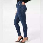 Good American Women’s Good Legs Raw Hem Slim Jeans Dark Wash Size 28 Photo 1