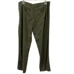 Dollhouse Linen Blend  Olive Green Raw Hem Casual Crop Beach Pants Juniors Size 9 Photo 8