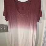 American Eagle Outfitters pink and white ombré shirt Size L Photo 0