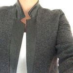 BP MEDIUM BLAZER GREY WITH BLACK FAUX LEATHER TRIM Photo 0