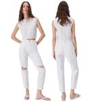 ZARA  High Rise Slim Leg Mom Ankle Rigid Jeans‎ White Denim Women’s Size 0 NWT Photo 1