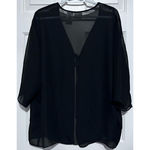 secret treasures  Women's Black‎ Sheer Cover Up Ties in the Middle Size M Photo 2