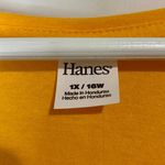 Hanes Women’s Short Sleeve V Neck Tee Shirt Sunflower Yellow Size 1X NWOT Photo 3