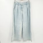 Pilcro Anthropologie Womens Wide Leg Baggy Jeans Size 27 Pleated Light Wash Photo 2