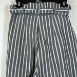 Urban Outfitters  Blue White Belted Stripe Ankle Pants Size 6 EUC #VEG-2767 Photo 4
