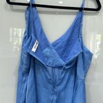 DO+BE  Women’s Tank Top Cami V-Neck Plunge Light Blue Ruffle Sz Large Photo 4