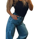 By Together  wide leg raw hem high rise jeans Photo 0