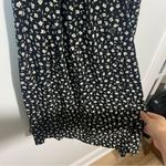 Liz Claiborne Vintage  A-line Pleated Black floral Midi Button Down Skirt Photo 4