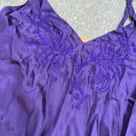 Victoria's Secret VTG  Gold Label Silk Floral Embroidered Slip Dress Purple Small Photo 4