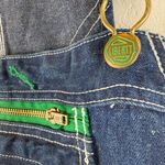 Liberty Denim Overalls — Women's Size 20 Tall Green Zip Accent Carpenter Style Blue Photo 5