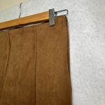 Loft NWT Camel Brown Faux Suede Side Zip Leggings Size 0 Photo 5
