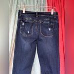 Wax Jean  Women's Distressed Dark Blue Skinny Jeans Photo 2