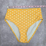 SheIn  Yellow Polka Dot High Waist Bikini Bottom Swimwear Medium Photo 2