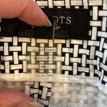 Talbots Stretch Black & White Basket Weave Flat Front Capri Pants Size 4 EUC Photo 6