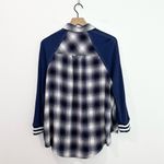 Urban Outfitters BDG Blue Plaid Keanu Varsity Flannel Shirt XS Photo 3