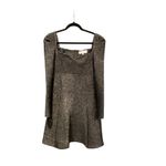 Elliatt  Mallory Long Sleeve sweet heart neck line Mini Dress Black Shimmer L Photo 1